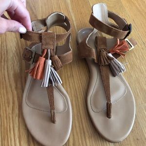 Ugg tassel leather sandals